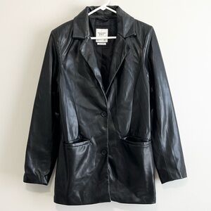 Abercrombie Vegan Leather Blazer Jacket